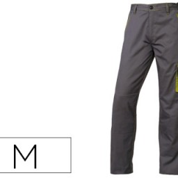 Pantalón de trabajo 5 bolsillos color gris verde talla M